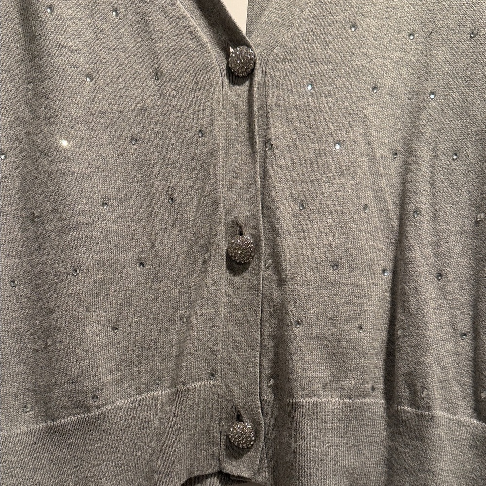 Gray Buttoned Cardigan - Picture 5 of 7